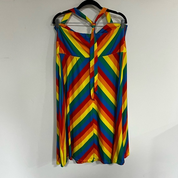 ModCloth It’s Only Bright Rainbow Halter Dress - Picture 9 of 13